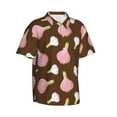 thumbnail image 2 of Hawaiian Shirt For Men, Cartoon Onion Pattern Mens Button Down Short Sleeve Shirt, Summer Beach Shirts For Men, 2 of 2
