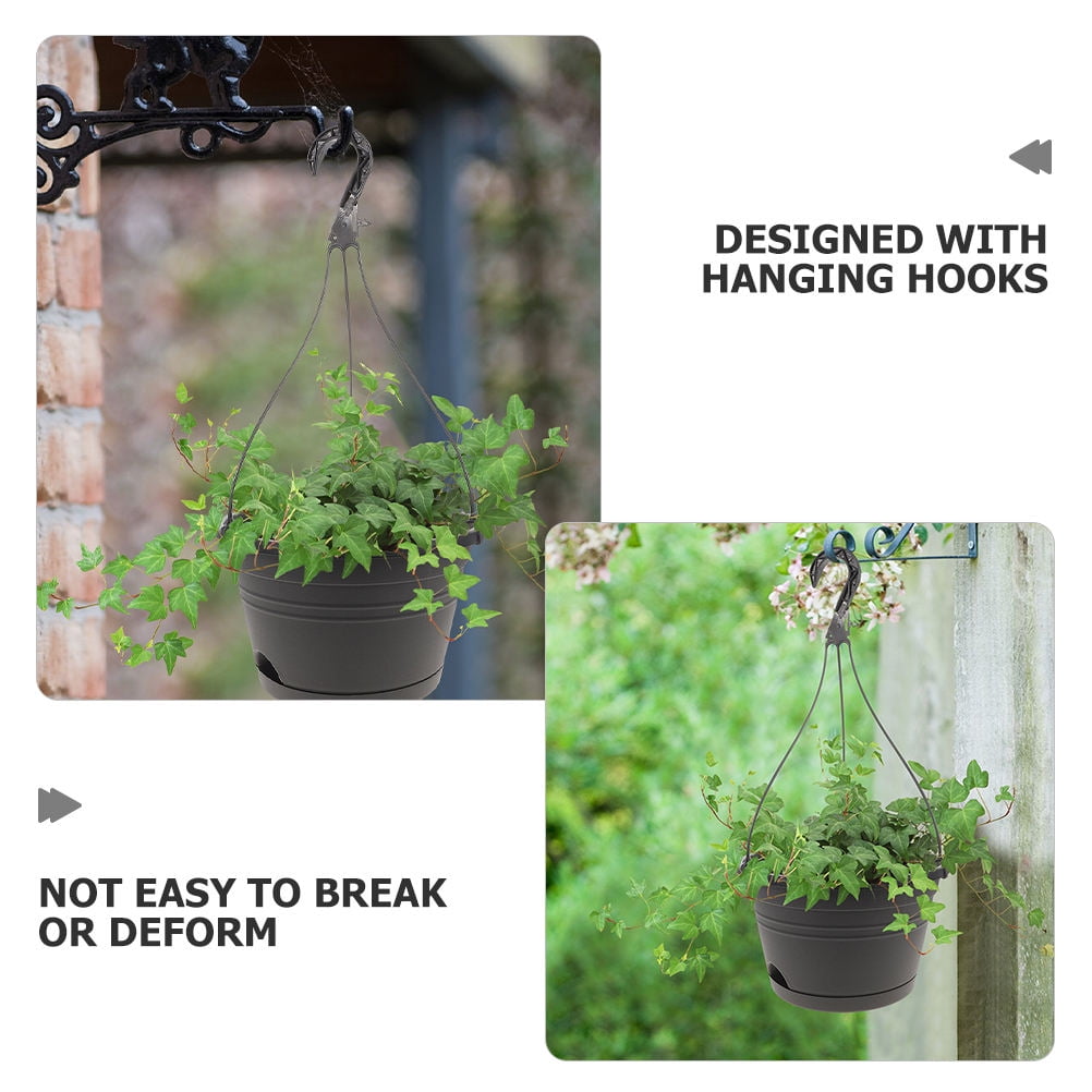 MLINS  4 Pcs for Indoor Plants Stackable Hanging Planters Balcony Black