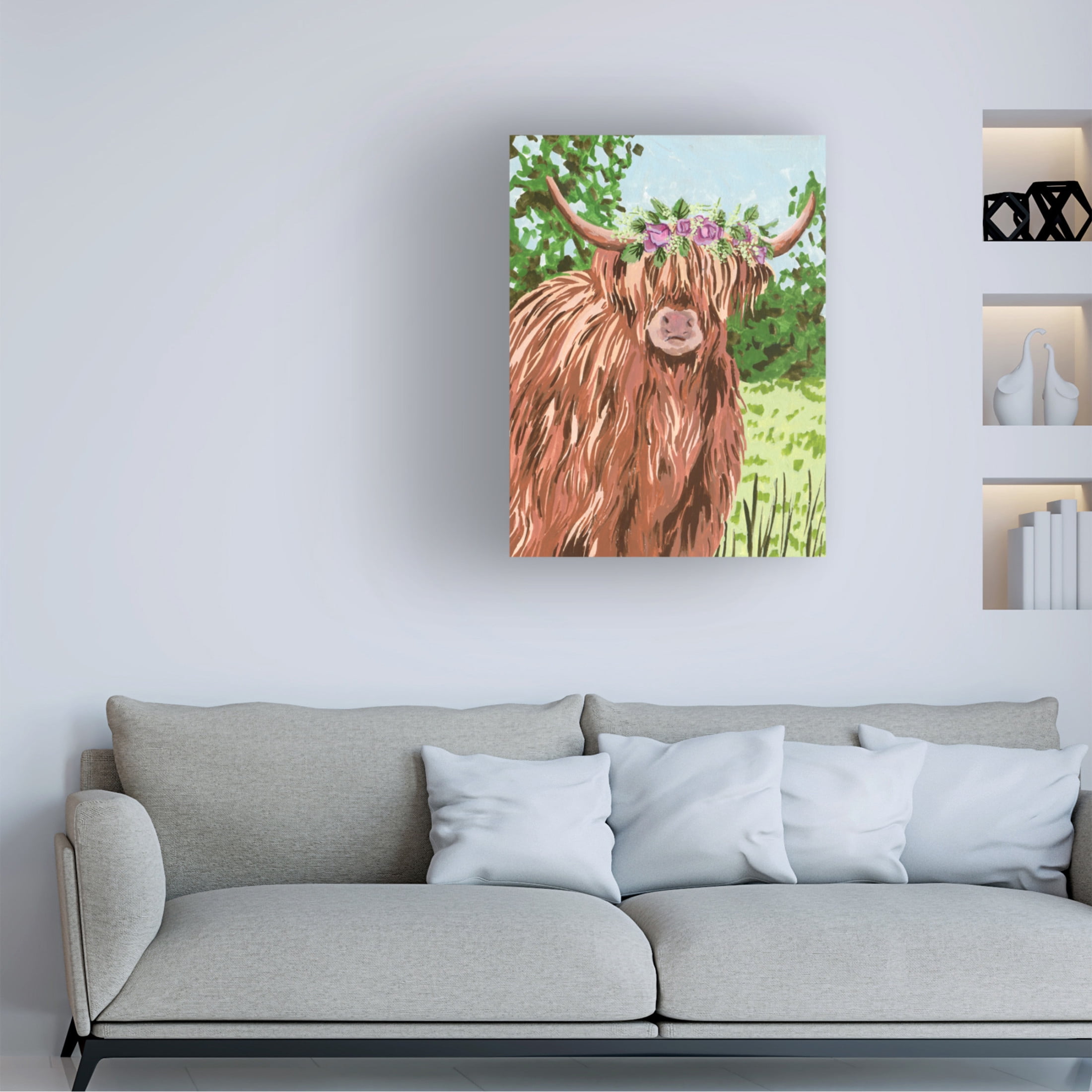 Trademark Fine Art Melissa Wang Happy Moo I Canvas Wall Art