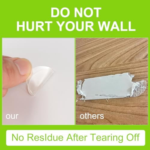 120Pcs Acoustic Foam Panels Tape, Removable Mounting Tape for Wall Double Sided Strong Adhesive Sound proofing Transparent Putty Clear Sticker Heavy Duty 1inch Round (120)
