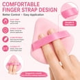 thumbnail image 3 of 20PCS Triangle Powder Puff Set, Soft Velour Makeup Powder Puffs with Finger Strap, Reusable Face Powder Puff for Loose Powder, Foundation, Setting Powder and Makeup Blending, Pink, 3 of 8