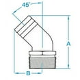 thumbnail image 2 of Groco PTHD Bronze Standard Flow 45 Degree Pipe-to-Hose Adapter with NPT Thread, 2 of 3