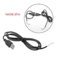 thumbnail image 2 of USB Male Plug 2 Wire Power Cable Cord for DC 5V USB Power Supply Device, 2 of 7