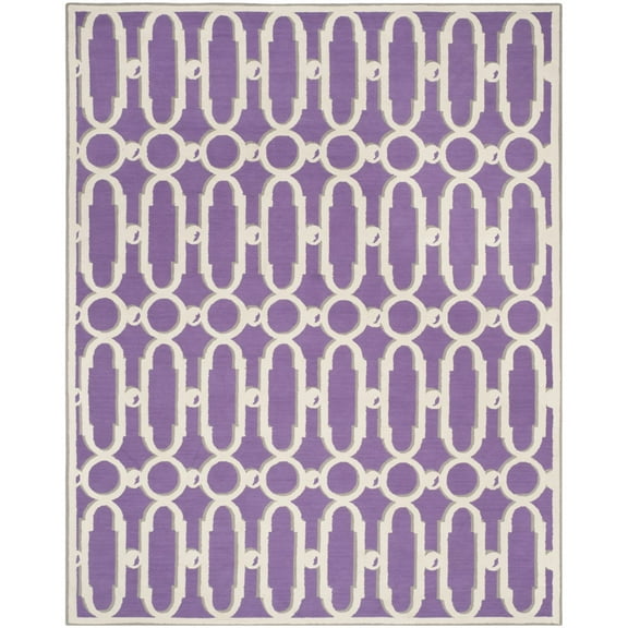 SAFAVIEH Newport NPT434B Hand-hooked Purple / White Rug