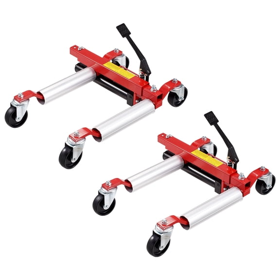 VEVOR Wheel Dolly, Max Capacity 1500 Lbs Car Dolly, Car Jack Dolly Lifter with 360° Rotatable Wheels, Heavy Duty Vehicle Positioning Hydraulic Tire Jack, for Vehicle Car Auto Repair Moving, Set of 2