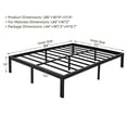 thumbnail image 2 of 45MinST 14 Inch Platform Bed Frame/Easy Assembly Mattress Foundation / 3000lbs Heavy Duty Steel Slat/Noise Free/No Box Spring Needed, Cal King, 2 of 5