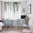 thumbnail image 4 of Green Eucalyptus Kitchen Curtains Window Panels, Weeping Botanical Leaf Watercolor Insulated Window Treatment Curtain, Grommet Curtains for Bedroom/Living Room/Bathroom, 2 Piece 52"Wx72"L, 4 of 8