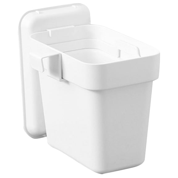 BESTYASH Compact White Garbage Bin with Hanging Design for Easy Storage