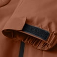 thumbnail image 4 of bbymog Winter Coats for Men Solid Color Casual Plus Size Jacket Long Sleeved Hooded Outerwear for Hiking Athletic Outdoor Brown XXXXL, 4 of 8