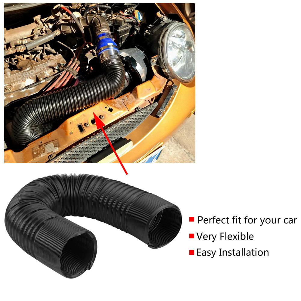 OTVIAP 63mm 76mm Universal Car Modified Air Intake Flexible Expansion Pipe Ducting Silicone Hose