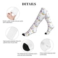 thumbnail image 5 of Lsque Watercolor Gnome Garden Pattern Sport Compression Socks for Men & Women 15-20 mmHg Knee High Nurse Pregnant Running Medical and Travel Athletic, 5 of 6