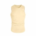 thumbnail image 4 of WIZUTIZ Men's Lightweight Casual Tank Top Crew Neck Mesh Fabric Quick Dry Breathable Sleeveless T-Shirt Ideal for Running, Gym and Summer Outdoor Activities, 4 of 5