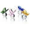 H&D HYALINE & DORA 2.3” Flying Butterfly K9 Crystal Figurines & Knick-Knacks, “Set of” 4