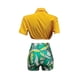 thumbnail image 4 of VISgogo - Conjunto de camisa y pantalones cortos para mujer, cárdigan de manga corta de color sólido a la moda y pantalones cortos estampados VISgogo moda, 4 of 5