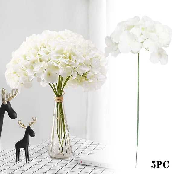 Bouquet Of Flowers Ivory Artificial Flowers Large Hydrangea Full Silk Hydrangea Flowers For Decor,White Household Imitation