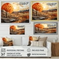 thumbnail image 4 of Designart "Meadow Sunset Abstract Orange Landscape Impressions" Landscapes Framed Wall Art Decor - Modern Orange Abstract Landscapes Hallway Framed Wall Art Decor, 4 of 6