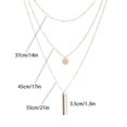 thumbnail image 3 of Birthday Gift Women'S Bead Chain Multi-Layer Necklace Disc Metal Rod Pendant Clavicle Chain Delicate Metal Pendant Necklace, 3 of 7