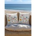 thumbnail image 5 of Outdoor Pillows Waterproof, Farmhouse Wildflowers Bedding Throw Pillows with Insert for Couch Sofa Bed, Watercolor Floral Shabby Wood Grain 16x16 Inch Pillowcases Decorative Patio Pillow Set of 2, 5 of 8