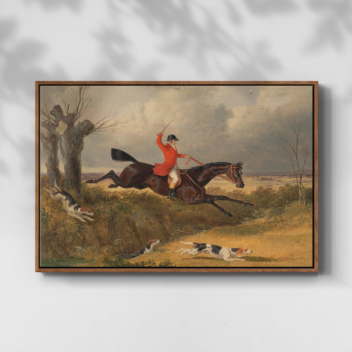 Vintage Animal Print-XLVIII By Wexford Home Framed in Walnut Wood Gallery Wrapped Canvas 17 in. x 25 in.