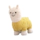 thumbnail image 4 of Reposapiés de animal Banco de alpaca de peluche Taburete portátil para niños Reposapiés otomano de animal Amarillo, 4 of 9