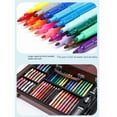 thumbnail image 5 of Art Supplies, 123-Pack Deluxe Art Set with Wooden Case, Art Case Coloring Set for Oil Pastels, Crayons, Colored Pencils, Markers, Creative Gift Box for Adults Artist Beginners Kids Girls Boys, 5 of 9