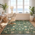 thumbnail image 3 of Design&I 2'x3' Ultra Soft Door Mat, Oval Dining Vintage Trellis Distressed Botanical Motifs Table None Fluffy Washable Easy Care Indoor rug for Bedside Entryway, 3 of 7