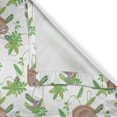 thumbnail image 4 of Ambesonne Funny Sloth Valance Pack of 2, Floral Leaves Foliage, 54"X18", Lime Green Umber, 4 of 5