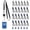 black, variant on DIYMAG 24 Pack ID Badge Holders with Retractable Lanyards, Clear Waterproof PVC Badge Holder for Office, School, Work ID Cards & Driver Licenses