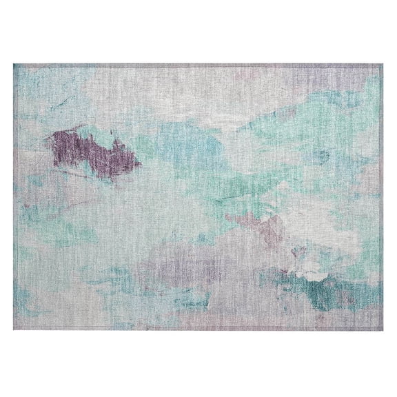 Dalyn Rugs Machine Washable Indoor/Outdoor Chantille Teal 1'8" x 2'6" Rug