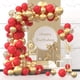 thumbnail image 1 of Kit de guirnalda de globos de látex rojo y dorado, 120 piezas de diferentes tamaños en pulgadas, globo de confeti y oro metálico rojo mate para compromiso, San Valentín, espectáculo nupcial, 1 of 5