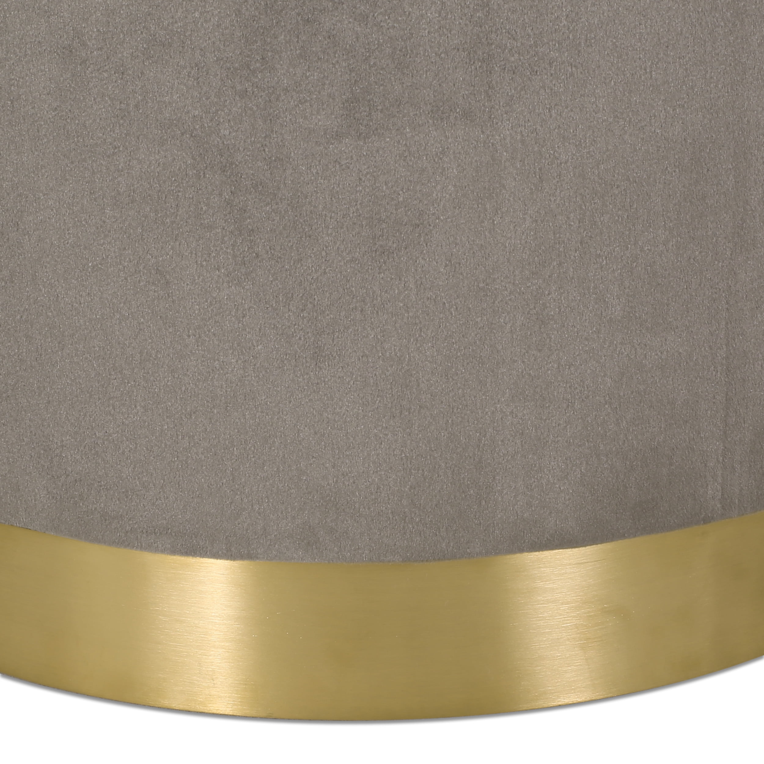 Noble House Tiro Velvet Round Open Back Swivel Club Chair, Gray and Copper