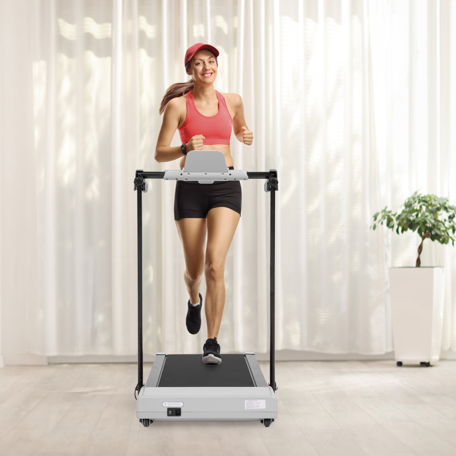 Noaman Grey Folding Treadmill 2.5HP, 7.5MPH & 12 Programs