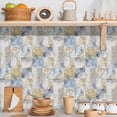 thumbnail image 2 of 4"*94.5Inch Peel and Stick Wallpaper Border,2 Rolls Tile Pattern Self Adhesive PVC Wallpaper Border for Bedroom Kitchen Living Room Home Decor, 2 of 7