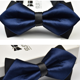 thumbnail image 4 of 3 collares de vestir de negocios con lazo de boda de poliéster de doble capa para hombres, 4 of 4