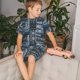 thumbnail image 4 of Balery Snowflake Vintage Pattern Conjunto de Pijama Infantil de Manga Corta con Estampado – Ropa de Dormir de Algodón Suave-Medium, 4 of 6