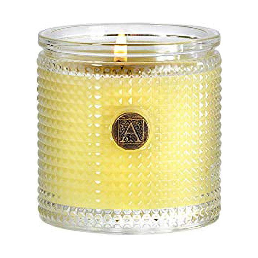 Aromatique Sorbet Textured Glass 6 oz Scented Jar Candle with Medal Medallion for Home Dcor and Gift
