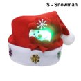 thumbnail image 1 of New Christmas LED Light Hat Cartoon Snowman Xmas Cap for Adult Kids, 1 of 2