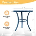 thumbnail image 5 of Ktaxon Round Patio Side Table 20 Inch, Metal Indoor Outdoor Coffee Table, Navy Blue, 5 of 10