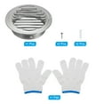 thumbnail image 3 of Rejillas de ventilación redondas Uxcell de 7", cubierta de rejilla de acero inoxidable para salida de aire en cocina y baño, 3 of 6