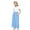 Light Blue, variant on GERsome Girls Short Sleeve Color Block Loose Casual Long Maxi Dress with Pockets 4-14 Years