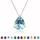 thumbnail image 1 of Collar con Colgante Deslizante JeenMata Aguamarina 1.5 TCW Enchapado en Oro Blanco, 1 of 6