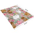 thumbnail image 4 of Pomeranian Dog and Flower Floral Blanket,Comfortable Soft Flannel Throw Blanket,All Season,Warm Lightweight Blankets for Sofa Bed Couch Living Room Chair,60"x80"(150x200cm), 4 of 4