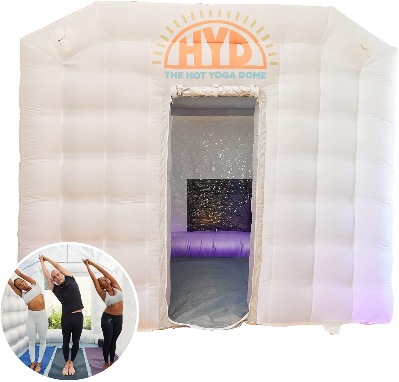 Portable, Lightweight & Easy Set Up Inflatable Hot Dome Home Studio |  Personal Hot Yoga Equipment For Indoor & Outdoor