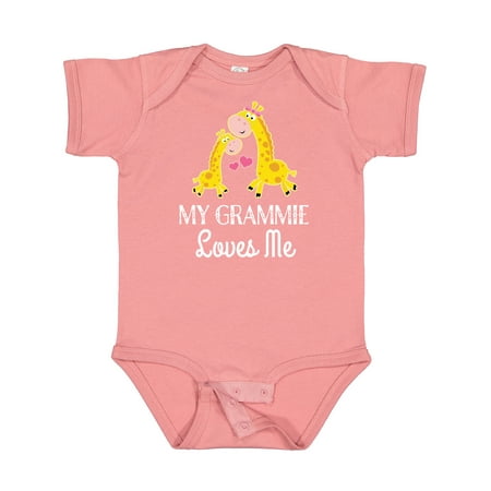 

Inktastic Grammie Loves Me Giraffe Grandchild Gift Baby Boy or Baby Girl Bodysuit