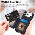 thumbnail image 3 of for iPhone 17 Pro Max Phone Case Wallet with Card Holder,PU Leather Flip Folio Case,RFID Blocking Ring Holder Kickstand Wrist Strap Magnetic Protective Women Men Cover,Black,For iPhone 17 Pro Max, 3 of 11