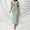 Green, variant on Women's Striped Knit Dress, V-Neck Tie Front and Flowy Maxi Skirt, Casual Beach Dress for Summer and Vacation