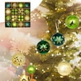 thumbnail image 4 of AuroraX Decorative Christmas Decoration Set Art Deco Plastic Hanging Ball Ornaments Pastel 42 pcs Emerald Green with Gold for Birthday,Xmas Gifts Decor, 4 of 6