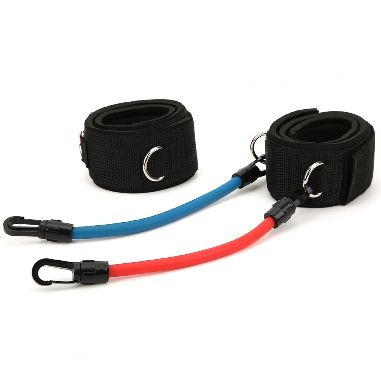 Latex Tube Anti-skid Adjustable Power Exercise Leg Strength Training Resistance Band Taekwondo Trainer(Set 1 ),