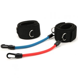 Latex Tube Anti-skid Adjustable Power Exercise Leg Strength Training Resistance Band Taekwondo Trainer(Set 1 ),