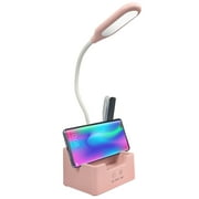Btmeter New LED Desk Lamp with USB Charging Eye-Caring for Office Home Pink